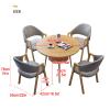 GQMYCDM Round Dining Table and Chair Set for 4, Modern Table Set for Small Spaces, Red view 2