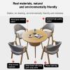GQMYCDM Round Dining Table and Chair Set for 4, Modern Table Set for Small Spaces, Red view 3