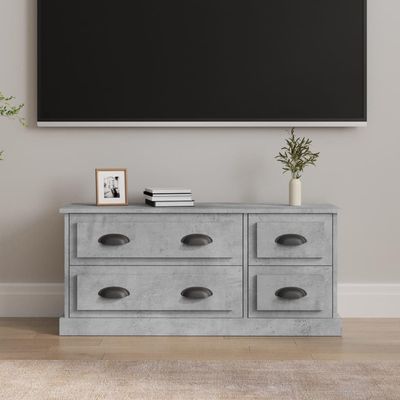 NQJIBUE Home Garden TV Cabinet Concrete Gray 100 x 35.5 x 45 cm Engineered Wood