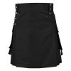 Men's Black Scottish Tartan Kilt with Pocket, XXXXL view 2