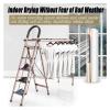 Freestanding Aluminum Folding Clothes Rack & Ladder view 3
