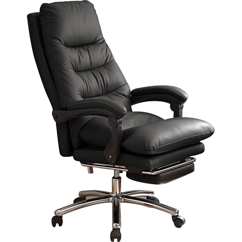 Heavy-Duty Executive Office Chair with 360° Swivel Armrests