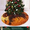 Pumpkin Head Scarecrow Halloween Christmas Tree Skirt, 90 cm Burlap Tree Mat Cover view 2
