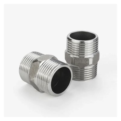 DN15 1/8, 1/4, 3/8, 1/2–4 in NPT Male-Thread Hex Nipple Union, 304/316 Stainless Steel Pipe Fitting Connector/Coupler, Water, Oil, Air, IINKUEYK (316, 1/2 in)