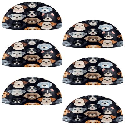 Luoweisi 6-Pack Half-Round Shell Handles, Cute Dog Head, with Screws