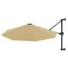 ShGaxin Patio Umbrella, Garden, Terrace and Balcony Sun and Privacy Shade, UV Protection, Wall-Mounted with Metal Pole, 300 cm, Taupe view 2