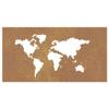 Xichuzi Garden Wall Decor 105 x 55 cm Corten Steel World Map Design view 4