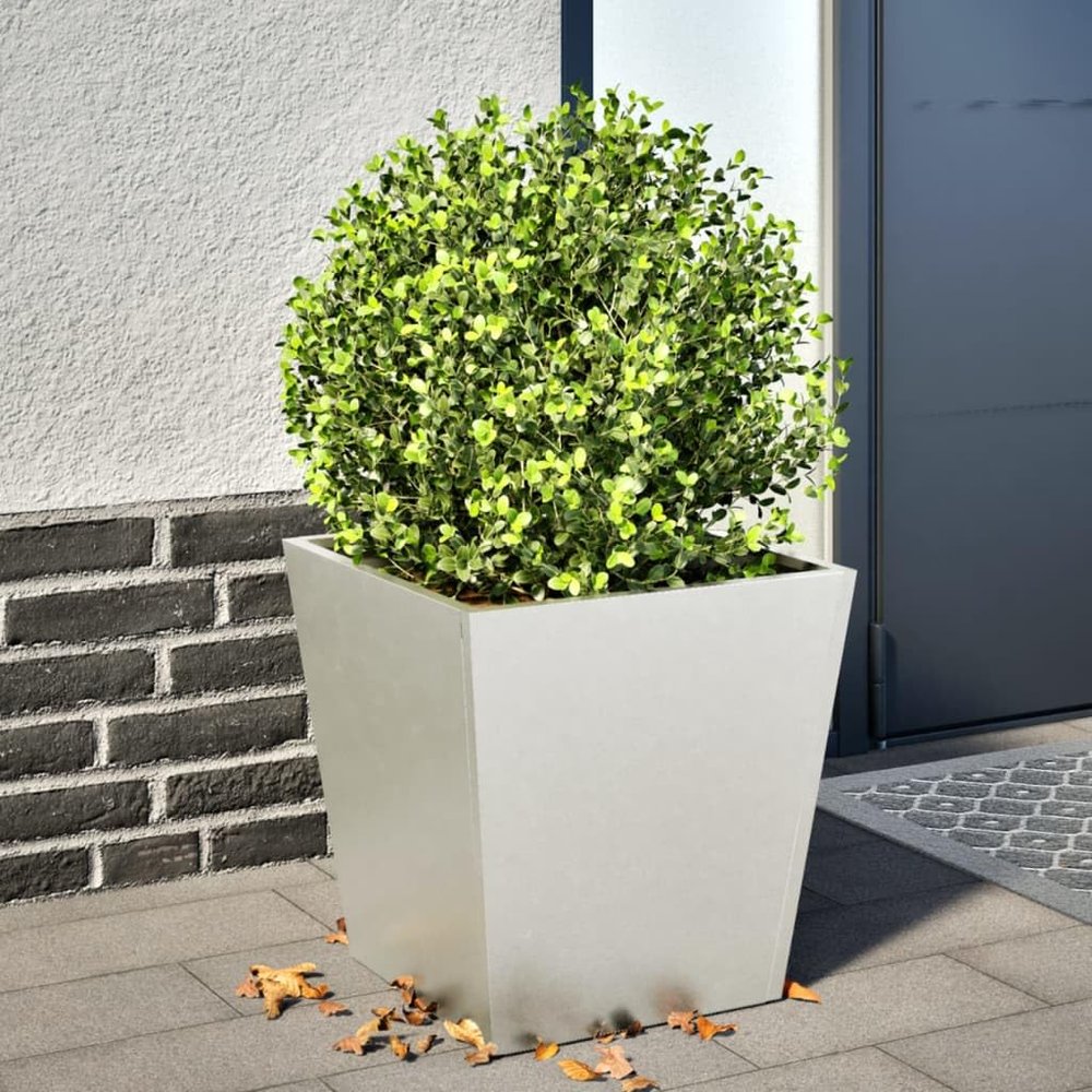 Somanki Stainless Steel Planter 40 x 40 x 40 cm, Large Flower Pot, Balcony Planter, Cachepot, Planter Box, Herb Garden for the Kitchen, Vertical Garden - 851060