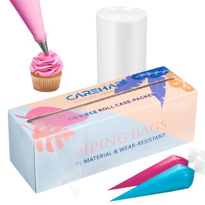 Carehabi Disposable Piping Bags, 110-Pack, 47 x 23 cm