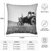 Printed Tractor Farm Pillow Cover, Square, 40 x 40 cm, Linen-Like, Decorative view 4