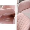 Set of 4 Elegant Pink Velvet Dining Chairs with Armrests view 4