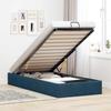 vidaXL Ottoman Bed without Mattress Dark Blue 90x190 cm Velvet view 2