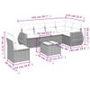 vidaXL 7-Piece Garden Sofa Set with Cushions Brown Poly Rattan view 3