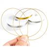 TAIGUHUI Steel Wire Rope 0.3/0.6 mm, 7-Strand Beading Wire, Coated 304 Stainless Steel, for Crafts and Jewelry Making (Gold, 0.35 mm) view 3