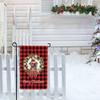 Merry Christmas Cat Green Buffalo Check Plaid Garden Flag, 31.8 x 45.7 cm view 2