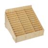 Cabilock Khaki Wooden Cell Phone Storage Box with Multiple Compartments for Office view 1