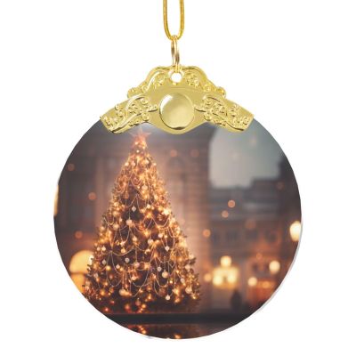 Festive Round Hanging Christmas Tree Ornament for a Magical Holiday Season