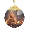 Festive Round Hanging Christmas Tree Ornament for a Magical Holiday Season view 1