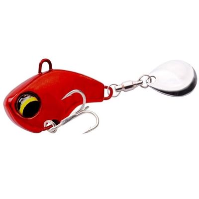 MAYANGYANG 1-Pc. Rotating Metal Vibration Fishing Lure, 6g/14g/26g, Hard Bait Jig (C with Hook, 6g/2.3cm)
