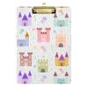 A4 Acrylic Clipboard with Cute House Clip, 31.8 x 22.9 cm, Flat-Profile Clip view 1