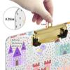 A4 Acrylic Clipboard with Cute House Clip, 31.8 x 22.9 cm, Flat-Profile Clip view 3