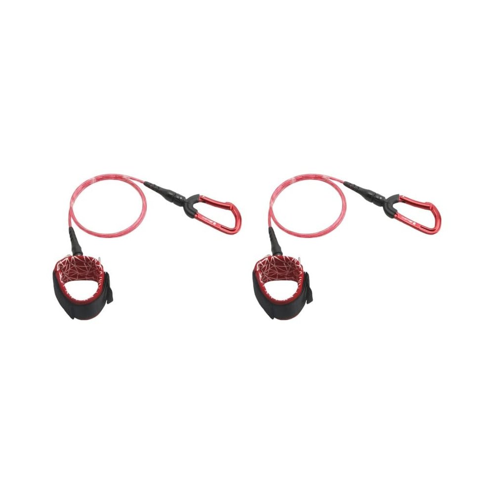 Timcryxient 2-Piece Freediving Lanyard Set for Diving, Drift Diving and Freediving, Red