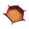 PU Leather Dice Tray, Double-Sided Dice Mat, Red/Brown view 1