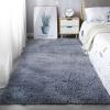 XUEDNGM Modern Shaggy Area Rug 40 x 115 cm, Easy-Care Solid Gray view 1