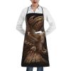 KWQDOZF Cooking Apron with Eagle Tribal Pattern view 2