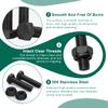 Drenky M10 x 25 mm Black Hex Bolts, 10-Pack, Stainless Steel A2 V2A, DIN 933 view 4