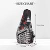 WSOIHFEC Shoulder Bag for Women and Men with Rose and Skeleton, Black, One Size view 2