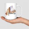 Funny Burkina Faso Cityscape Mug, Modern Architectural Design, 425 ml, White view 1