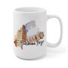 Funny Burkina Faso Cityscape Mug, Modern Architectural Design, 425 ml, White view 2