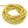 QUARKZMAN Twisted Satin Cord, 3 mm x 5 m, 3-Strand, Light Gold view 1