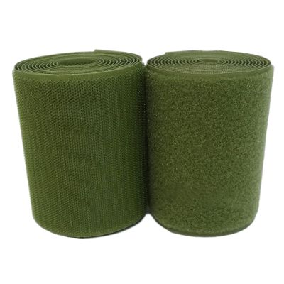 Hook and Loop Fastener for Fabric Sewing Projects, 38 mm, Non-Adhesive Nylon Strips for Sewing, Clothing Repair and Hemming (Army Green, 50 mm x 2 Yards)