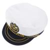 COLLBATH Adjustable White Polyester and Fabric Captain's Hat, Lightweight Comfortable Sailor Hat for Adults, Parties and Costume Parties view 1