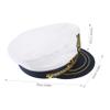 COLLBATH Adjustable White Polyester and Fabric Captain's Hat, Lightweight Comfortable Sailor Hat for Adults, Parties and Costume Parties view 2