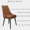 Set of 4 Blue Modern Faux Leather Dining Chairs with Curved Design view 4