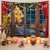 Chickwin Christmas Day 3D Wall Tapestry, Christmas Wall Hanging for Home Decor, Bedroom, Christmas Dinner and Parties, 75 x 95 cm, Window view 1