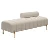 Channel-Tufted Velvet Bed Bench with Adjustable Backrest and Gold Legs view 1