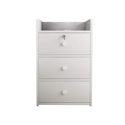 Solid Wood Filing Cabinet with 3 Drawers and Locks for Home and Office