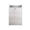 Solid Wood Filing Cabinet with 3 Drawers and Locks for Home and Office view 1