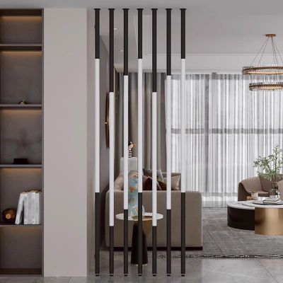 Black-and-White Floor-to-Ceiling Room Divider Posts, 1–2.3 m