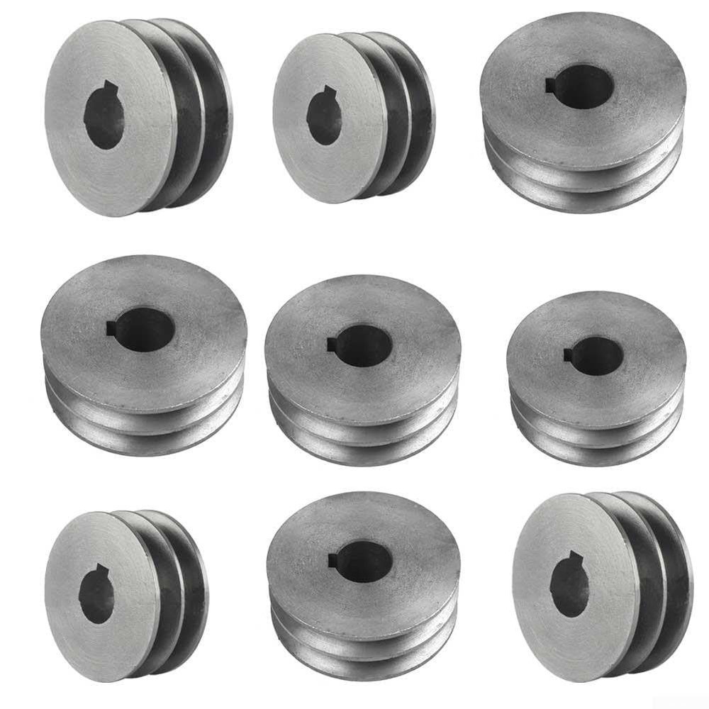 Drhomeam V-Belt Pulley, Type A, Double-Groove Cast Iron, 72 x 31 x 24 mm