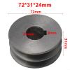 Drhomeam V-Belt Pulley, Type A, Double-Groove Cast Iron, 72 x 31 x 24 mm view 2