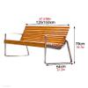 2-Person Garden Bench with Backrest view 2