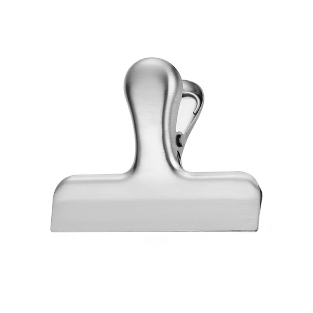 Blausky 8-Pack Stainless Steel Bulldog Clips, 7.8 x 6.3 cm, Silver