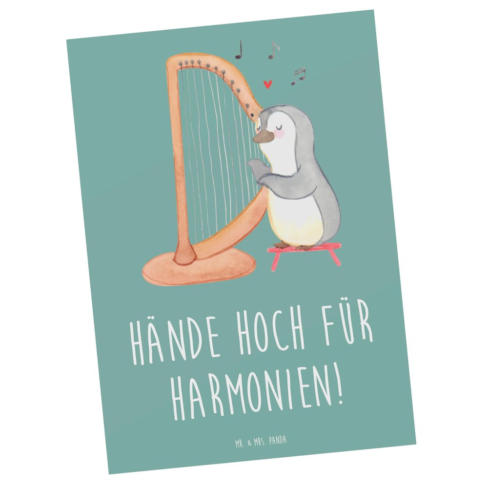 Mr. & Mrs. Panda Theremin Harmony Postcard – Electronic Music Greeting Card