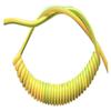 Spiral Telescopic Spring Cable, Yellow-Green Grounding Wire, Single-Core Copper Wire, 20/18/17/15/13/11/9/31 AWG, Retractable, 1 m Stretch, 20 A view 2