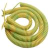 Spiral Telescopic Spring Cable, Yellow-Green Grounding Wire, Single-Core Copper Wire, 20/18/17/15/13/11/9/31 AWG, Retractable, 1 m Stretch, 20 A view 4